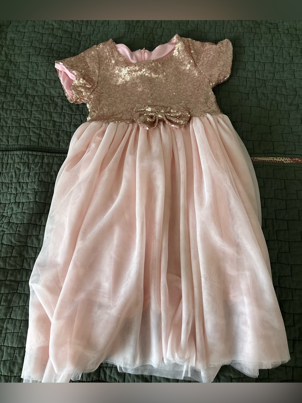 Sparkle Pink Sequin & Tulle Kids Dress